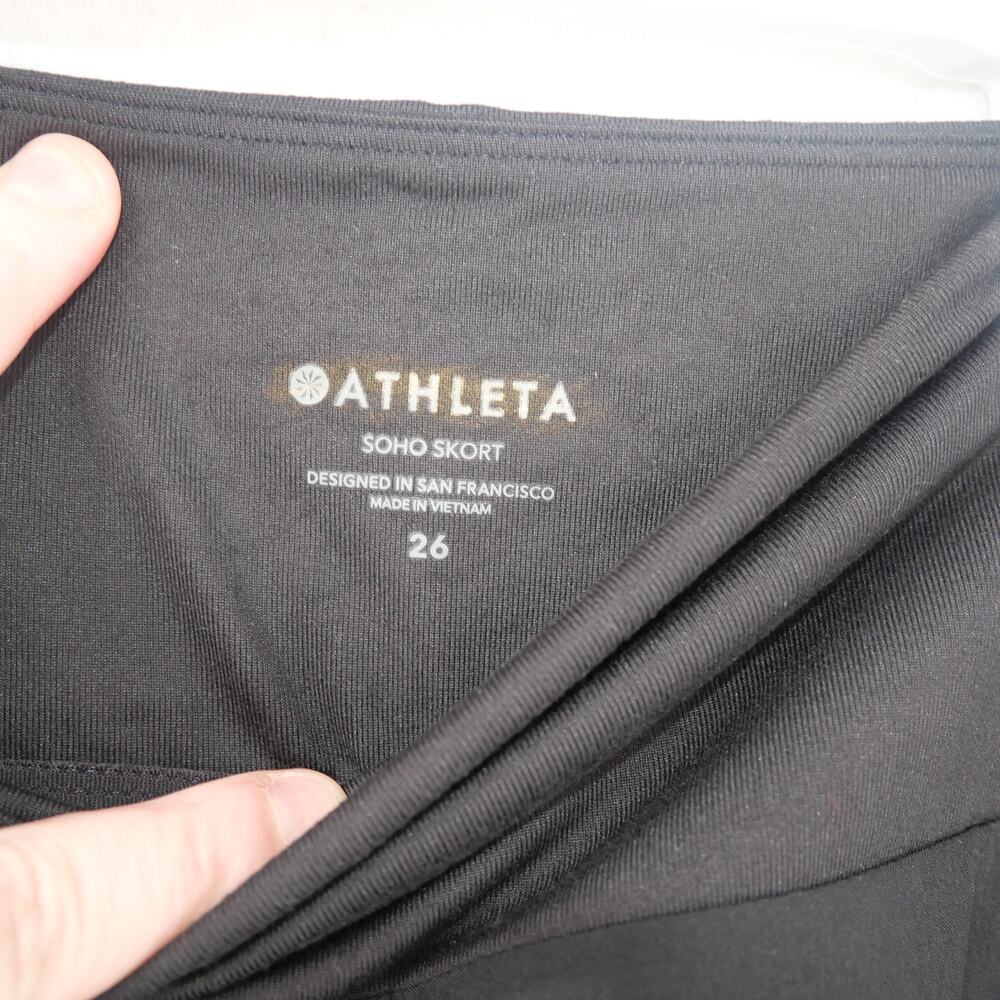 NEW Athleta Soho Skorts Shorts  Women's Plus Size 26 Black Stretch Pull On - Picture 5 of 9